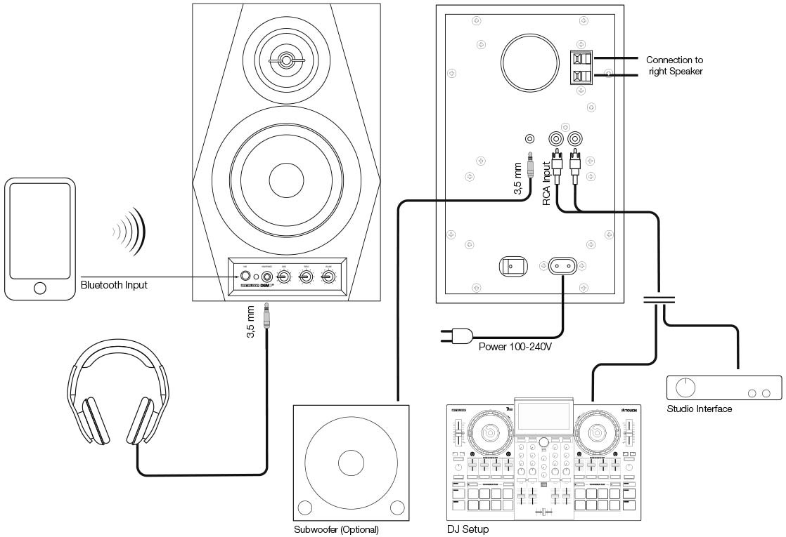 Reloop DSM-3 BT Setup Example