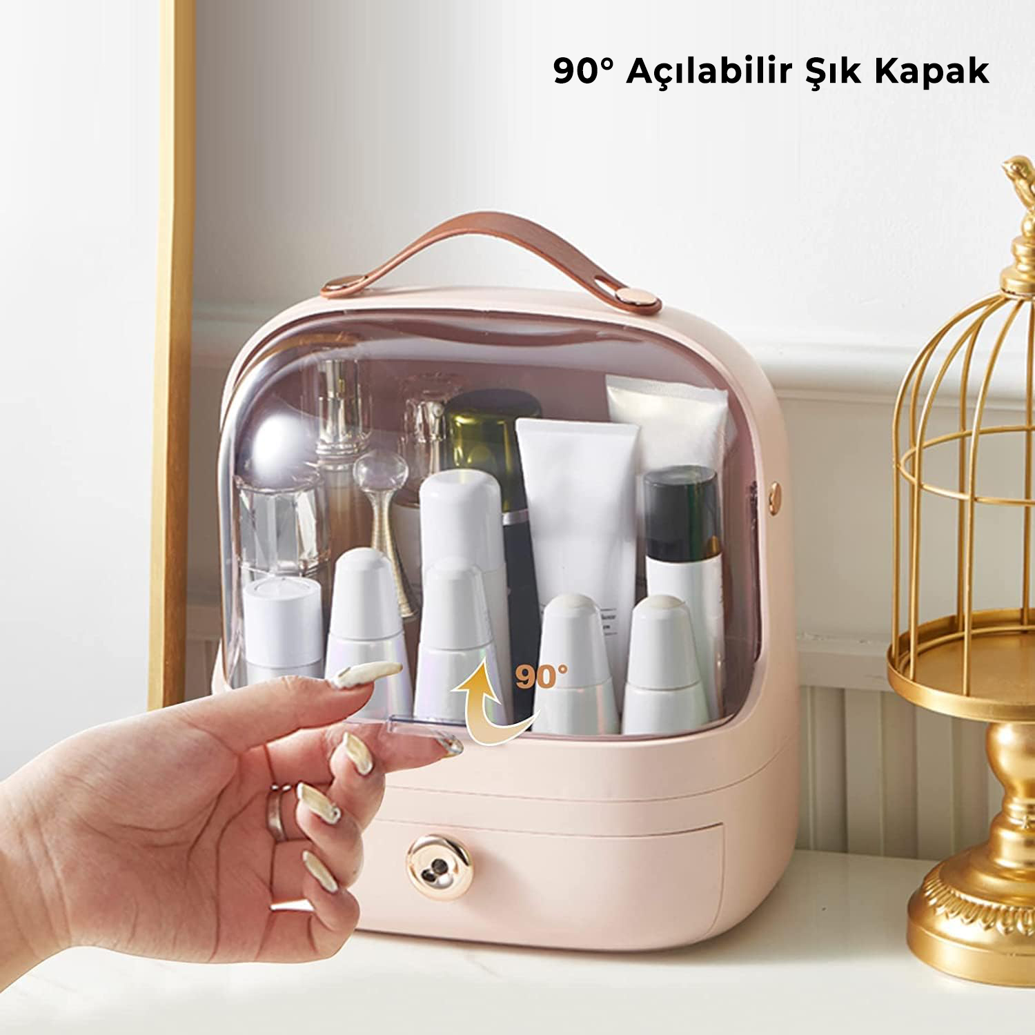 Miyano S50 Plus 5 in 1 Makyaj Organizer Seti (Pembe)