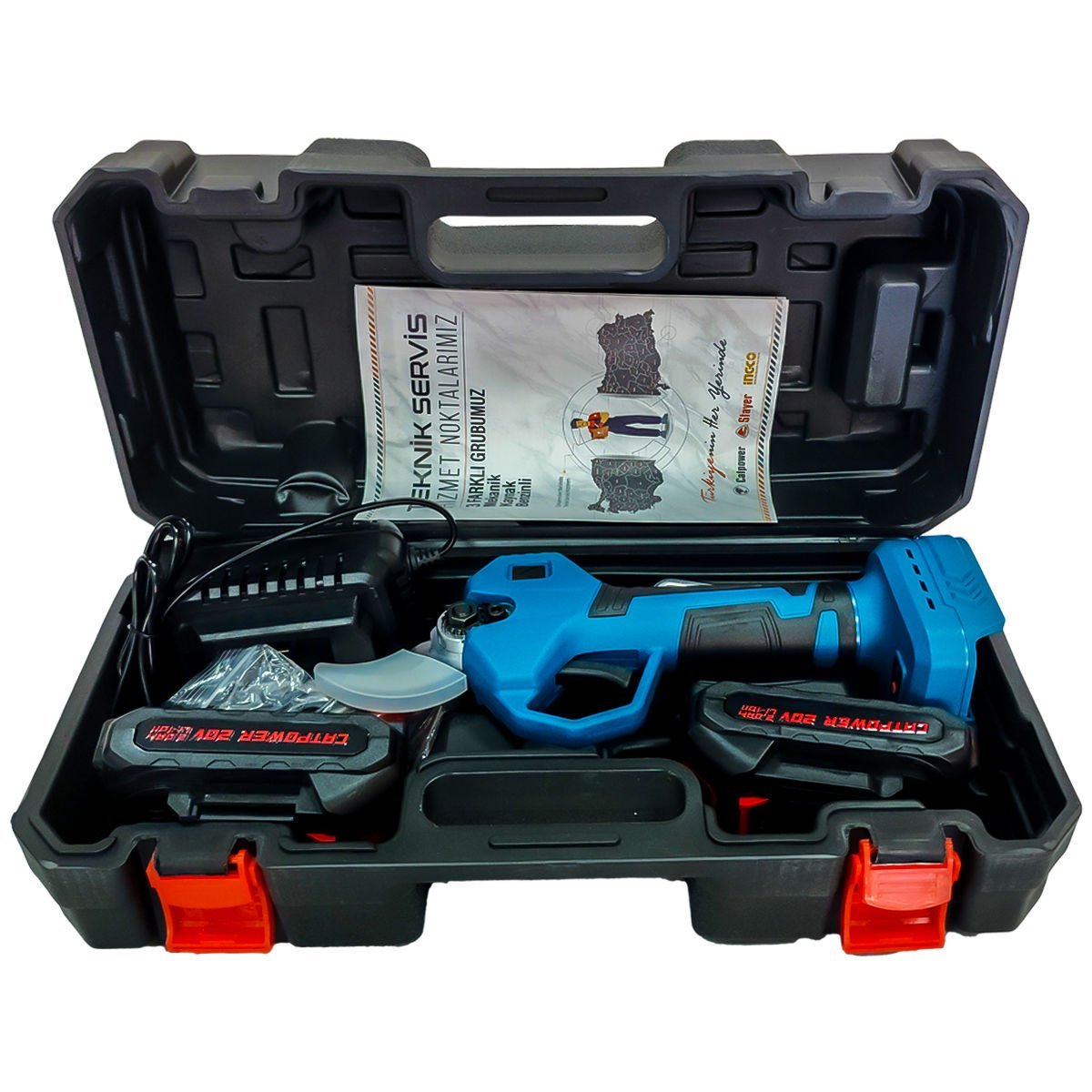 CATPOWER 1340 Kömürsüz Akülü Budama Makası 20V 2.0Ah (2 Akülü)