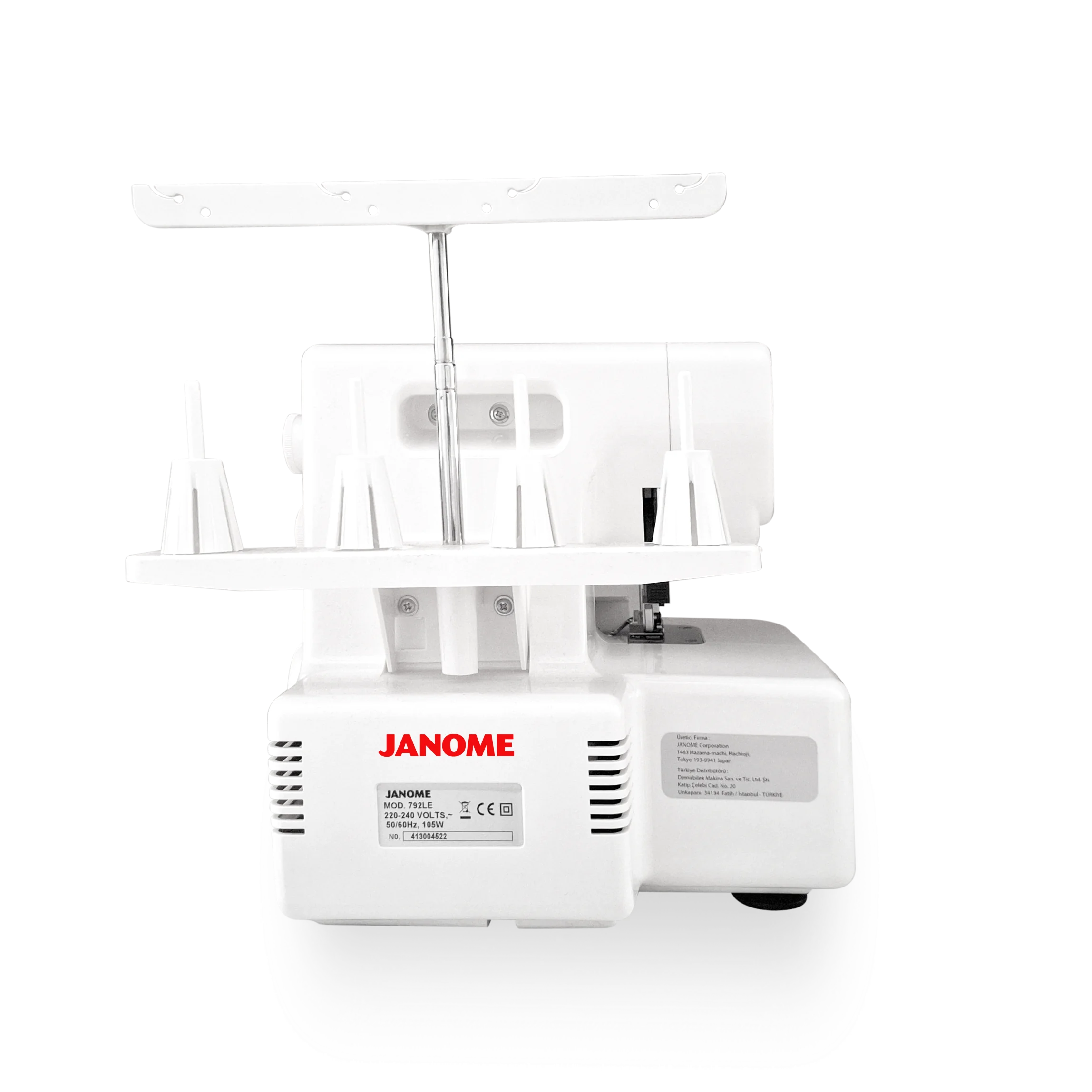 Janome 8002D overlok makinesi arka görünüm