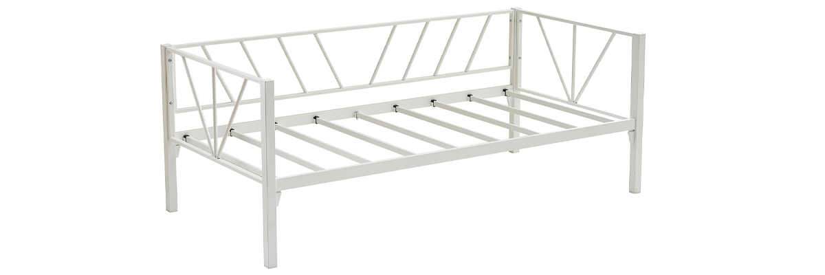 Alchera Daybed Tek Kişilik Beyaz Metal Karyola
