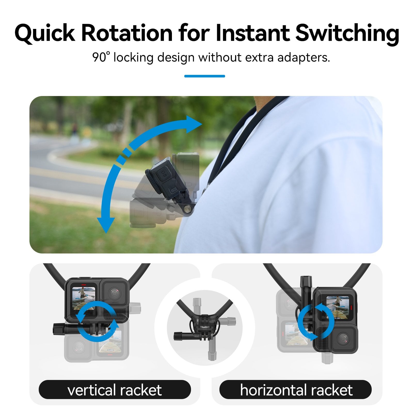 TELESIN Neck Holder SE 2.0 ve Magnetic Bracket
