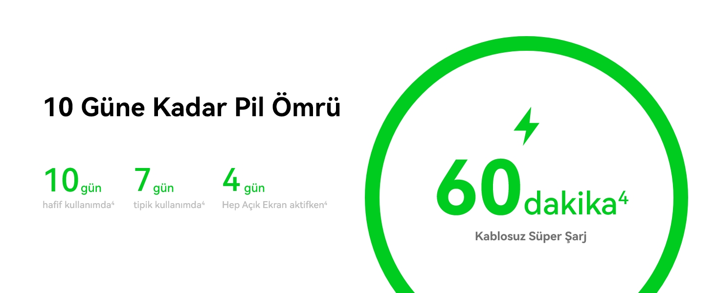 10 Güne Kadar Pil Ömrü