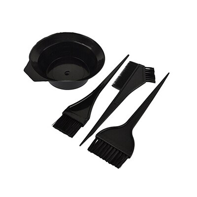 4 Parça Kuaför Fırçası Kase Combo Salon Saç Boyası Seti Boya Saç Tonu Araç Seti LB