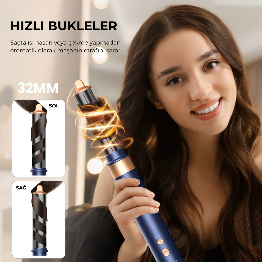 Icotech HS60 7 in 1 Airwrap Multi Styler Saç Şekillendirici (Mavi)