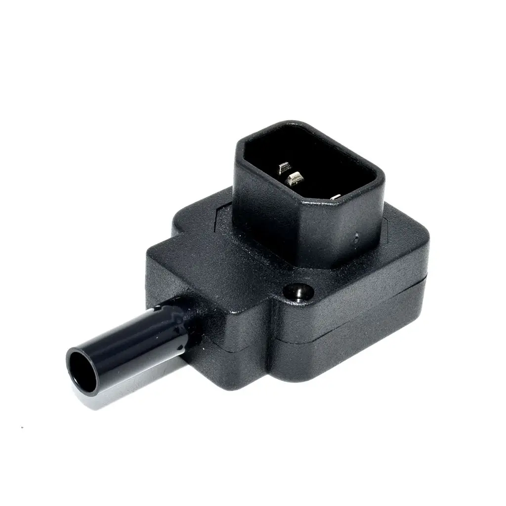 1 pcs,90 Degree C14 Power Plug, IEC 320 C14 Down Angle Male Plug AC Power Cord/Cable Connector