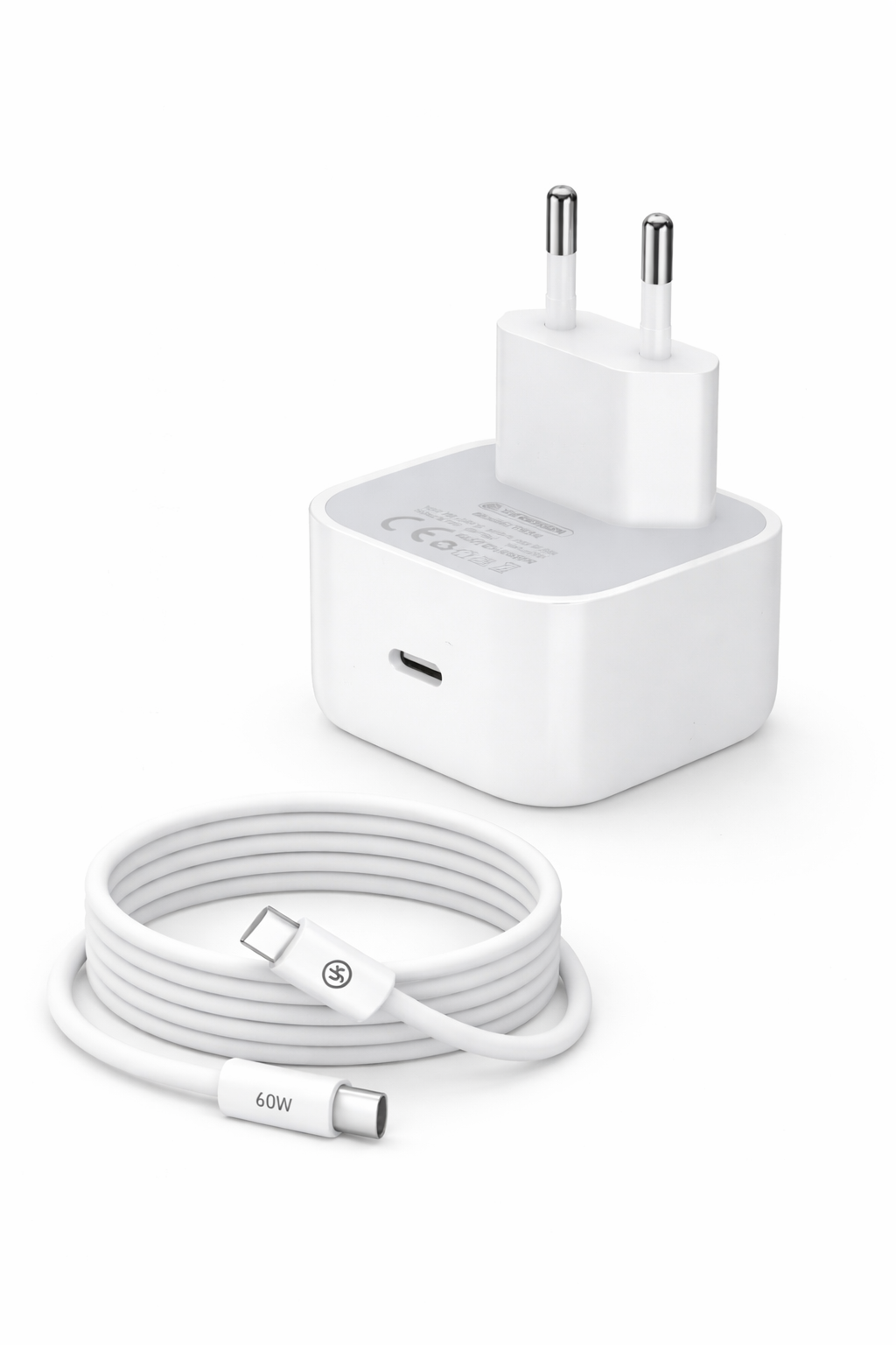 YK Design 40W USB-C hızlı şarj adaptörü ve 60W kablo