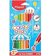 Maped - Maxi Color'Peps Renkli Kalemler - Bebek 2 yaş için İlk Boyama Kalemleri - Kutu...