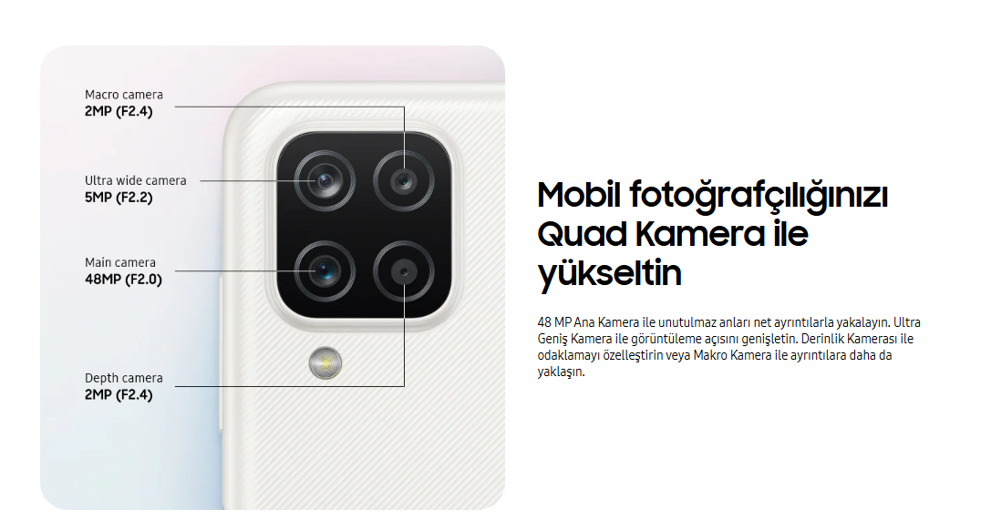 Yenilenmiş Samsung Galaxy A12 Kamera