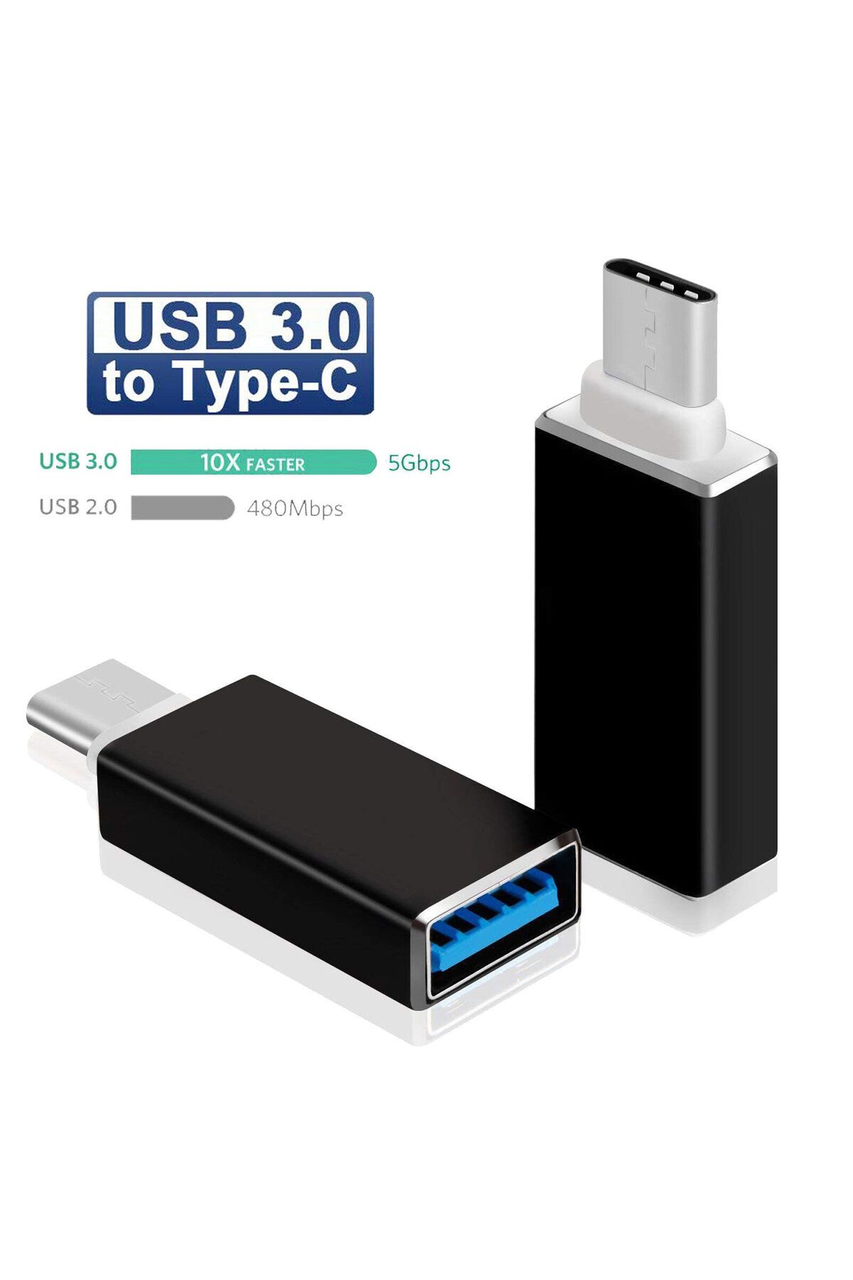 Derwell Type C Usb 3.1 to Usb 3.0 Şarj Data Çevirici Dönüştürücü Adaptör Data Cable OTG Adapter