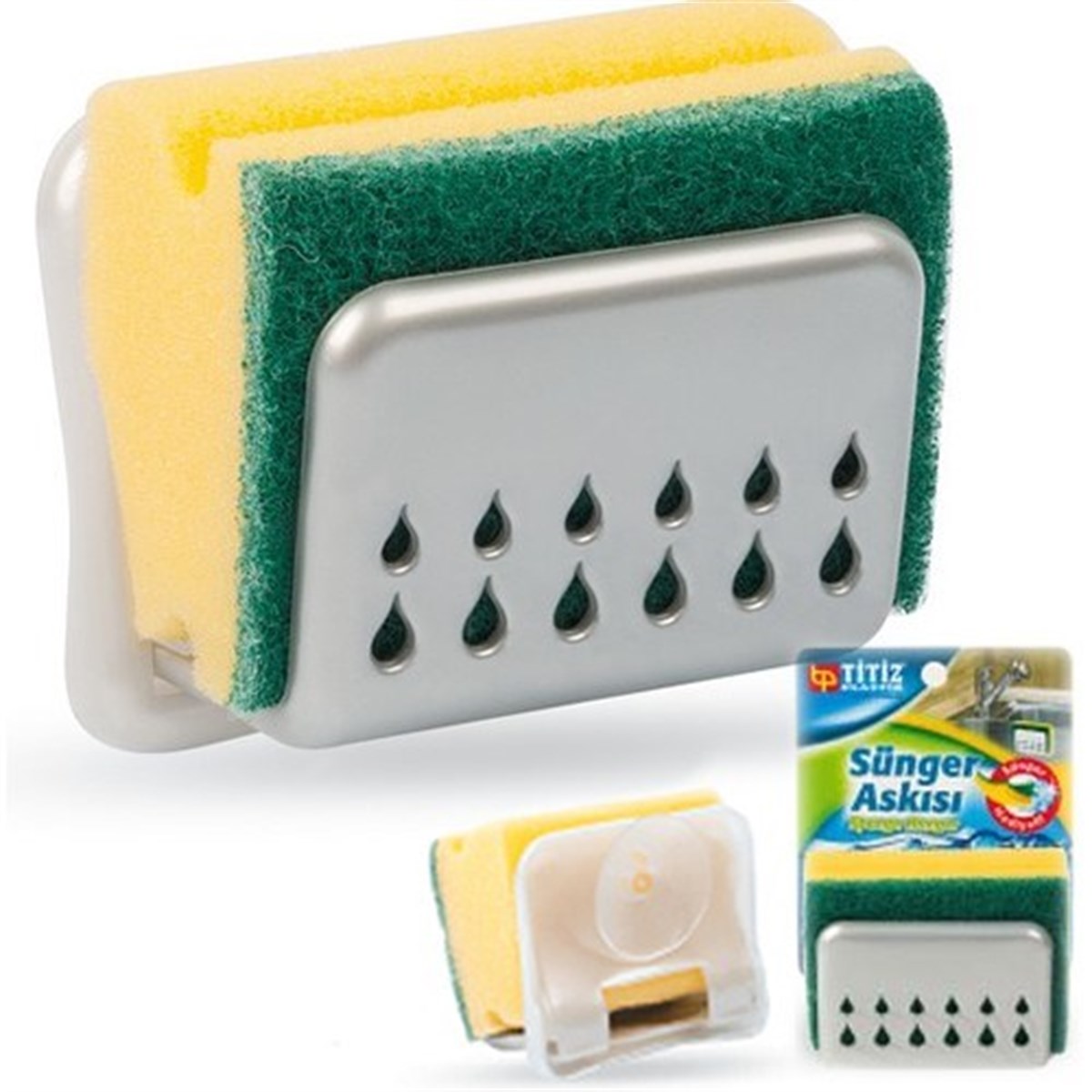Pratik vantuzlu sünger askısı aparatı