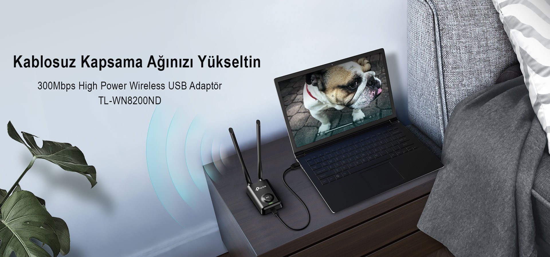 Tp-Link TL-WN8200ND 300 Mbps High Power Usb Wireless Adaptör