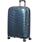 Samsonite Attrix - Spinner L, Suitcase, 75 cm, 97 L, Blue (Steel Blue)