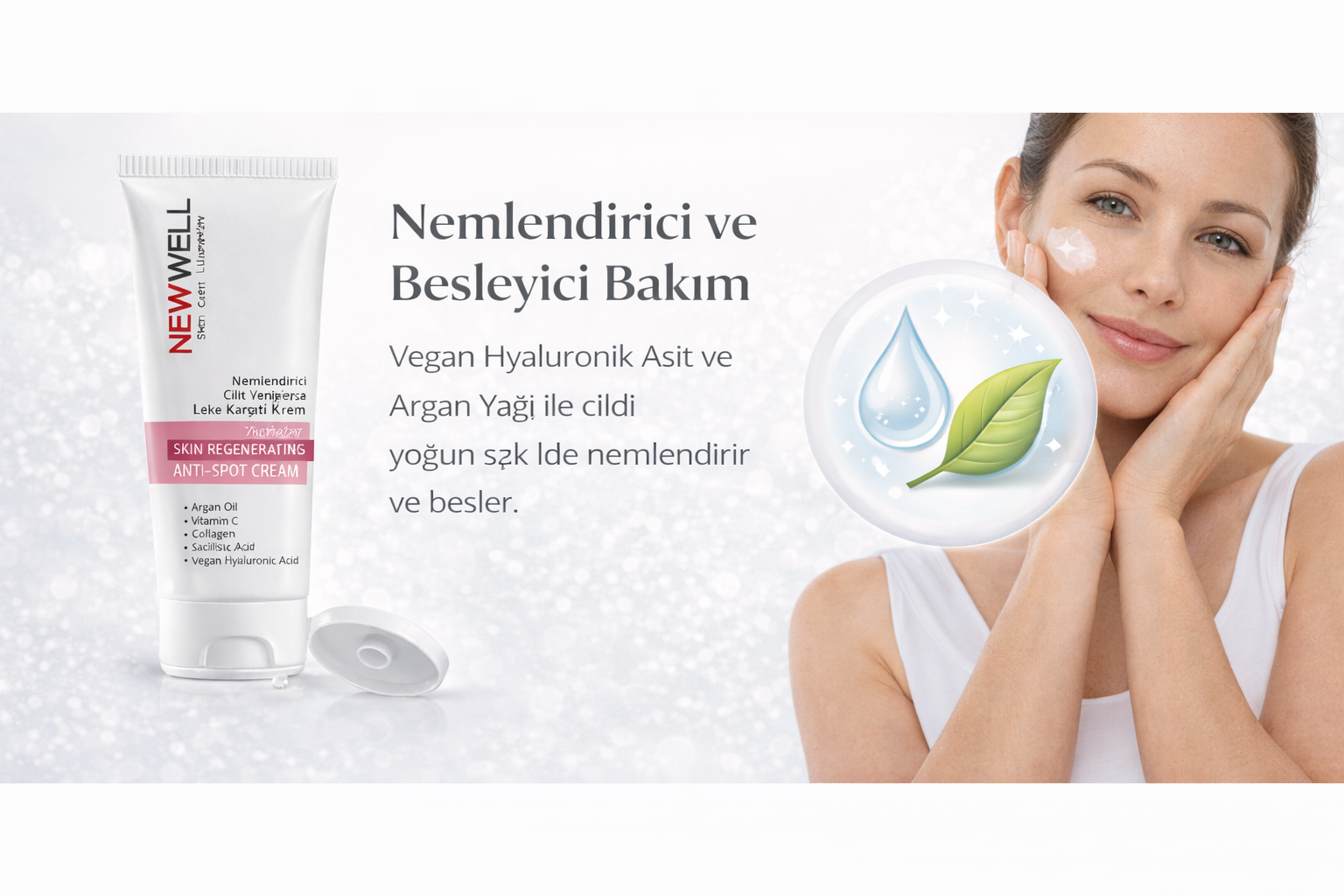 NEW WELL leke karşıtı krem detay görsel