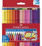 Faber-Castell 155335 - Keçeli Kalem Grip Colour Marker, 30'lu Kutu