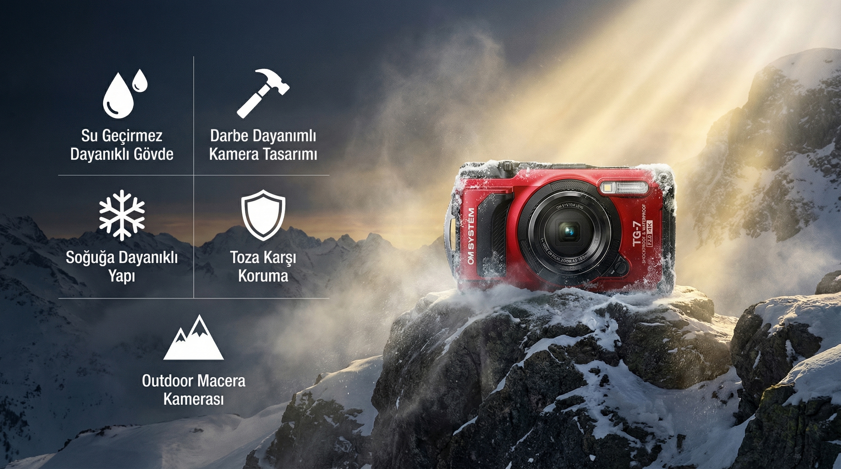 Olympus OM System TG-7 4x Optik Zoom ile Esnek Kadraj