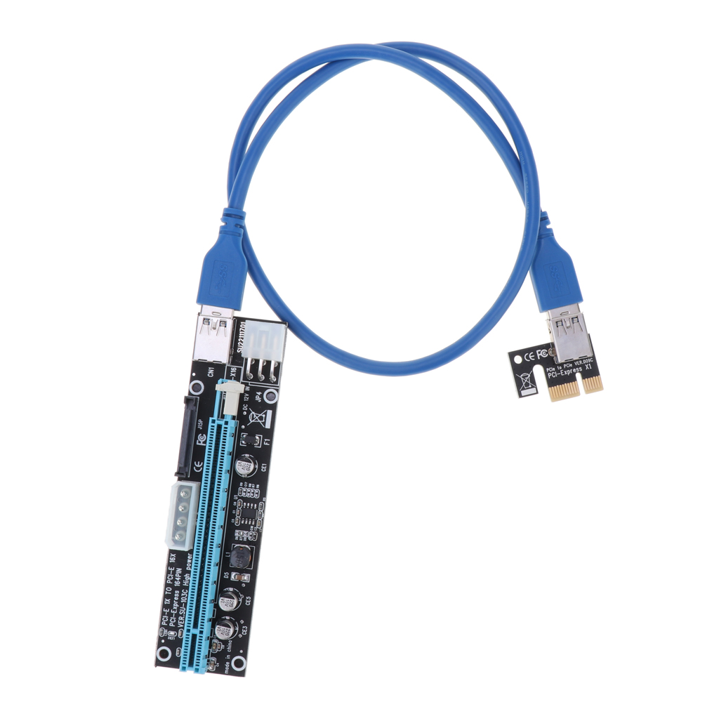 PCI E 1x To 16x Extender Riser Card Graphics Adapter For Desktop