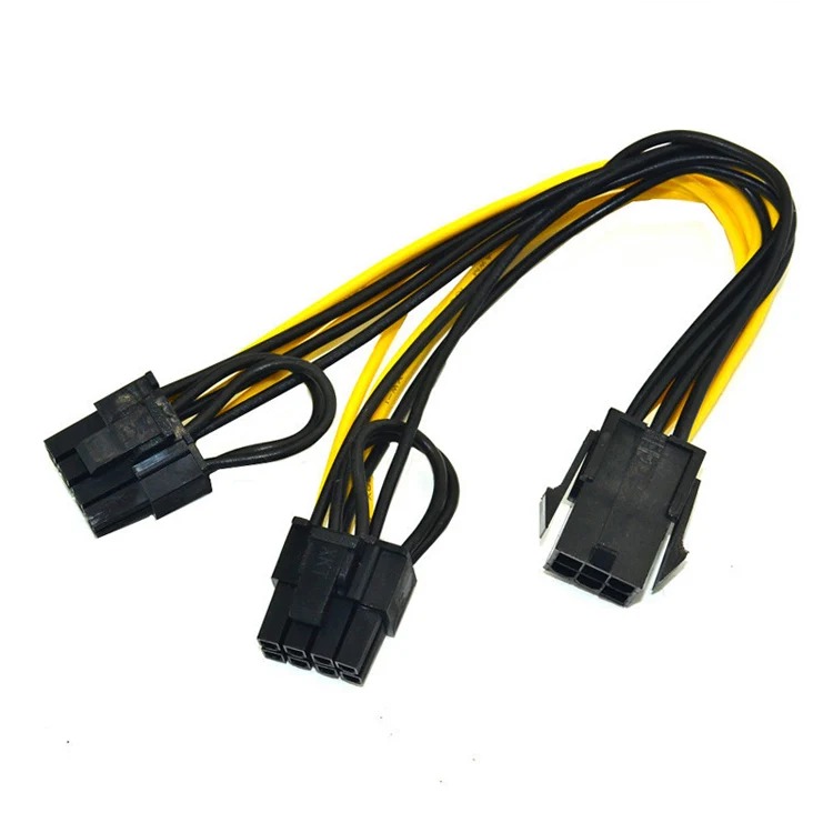Cable PCI-E PCIE 6p to 2 Port Dual 8pin 6+2p (4)