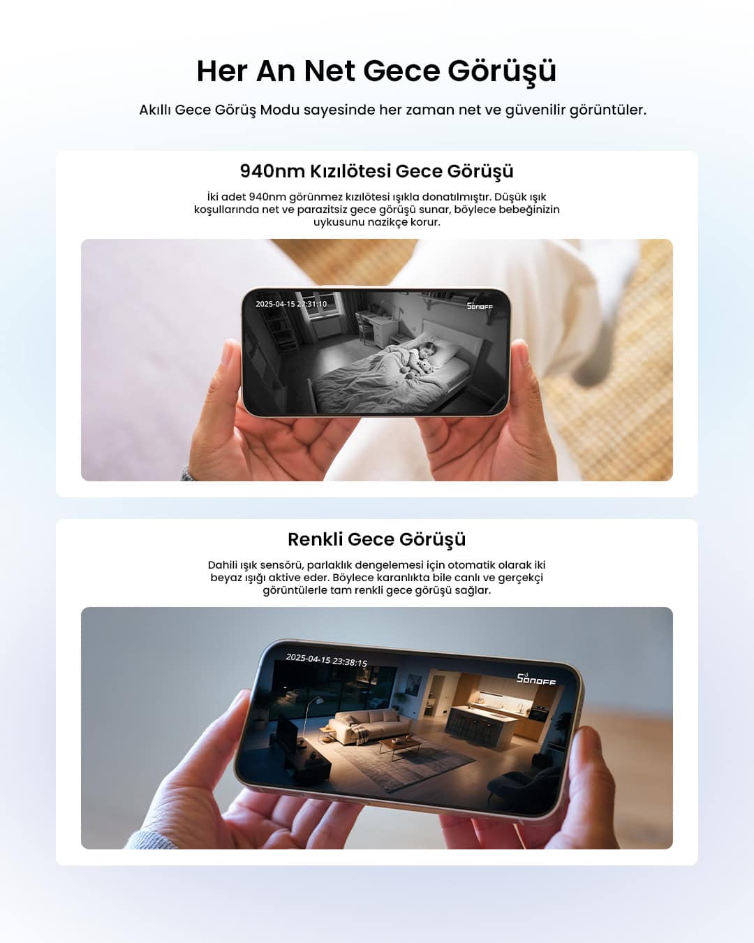 SONOFF CAM Pan-Tilt 2 Akıllı Kamera 360° Derece Hareketli