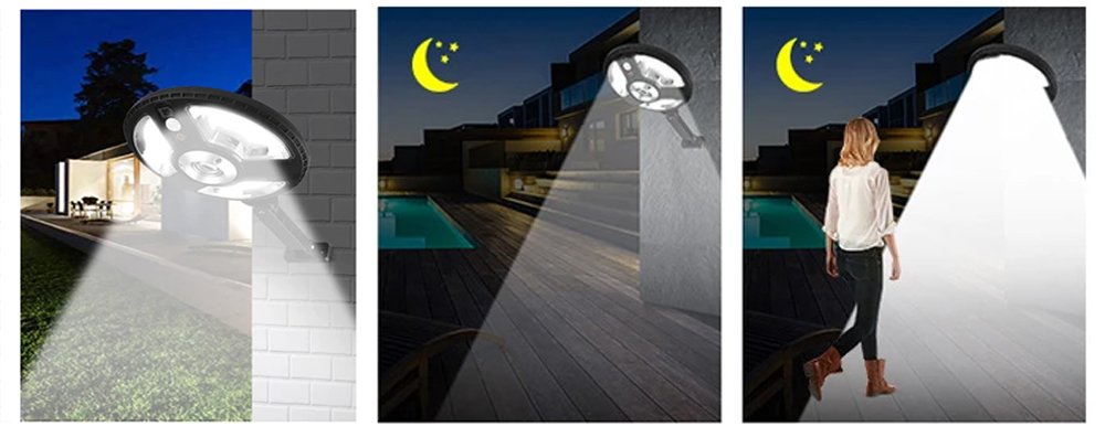 Powermaster Kumandalı Sensörlü Beyaz Solar Aydınlatma ZB-168A