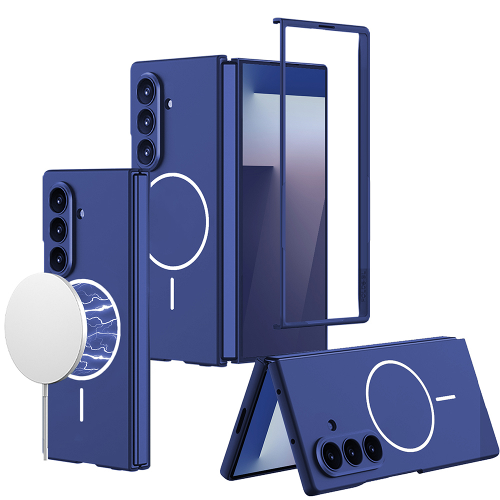 Galaxy Z Fold 7 Kılıf Wireless Şarj Özellikli Zore Kıpta M-safe Kapak - 13