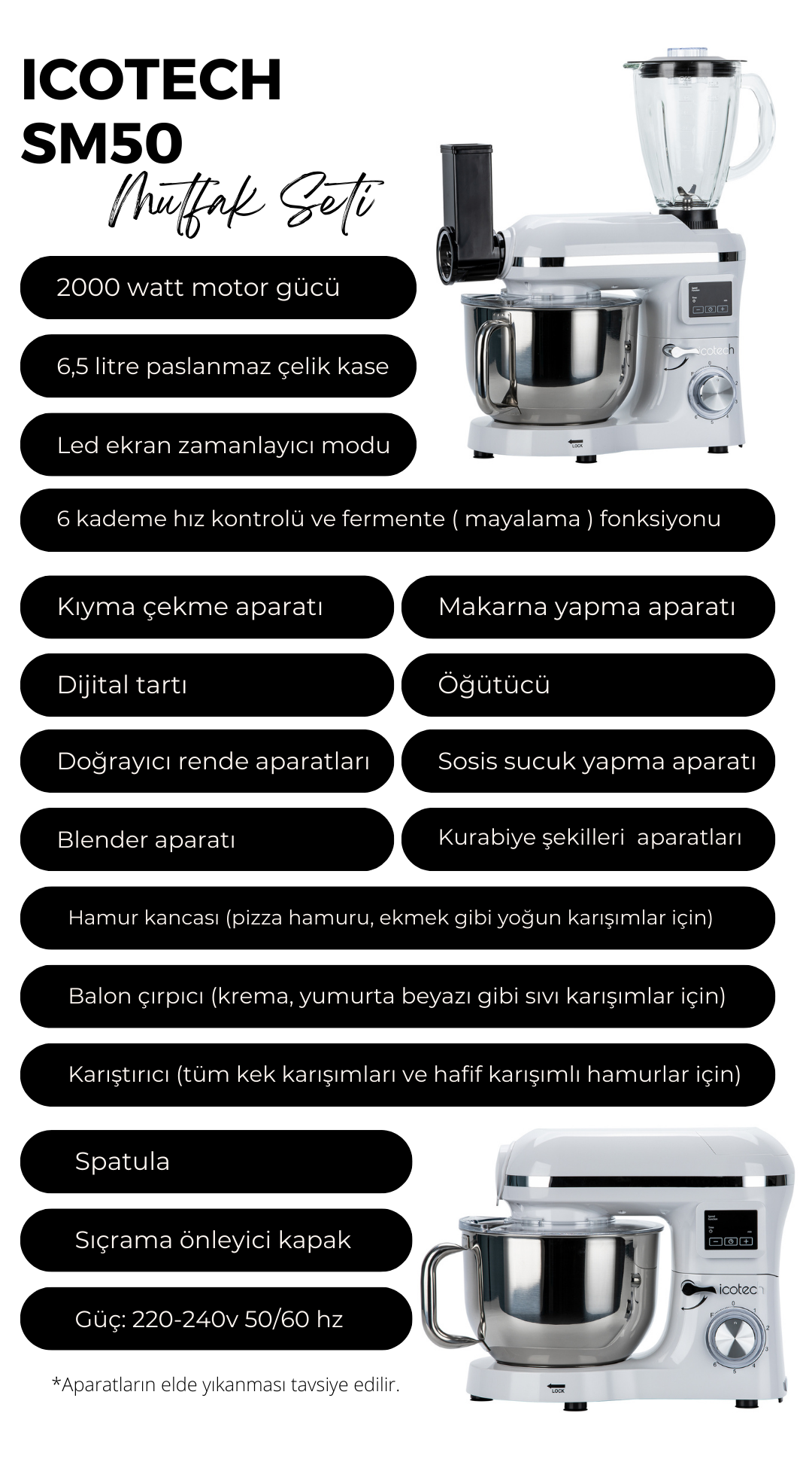 Hamur Makinesi Özellikleri