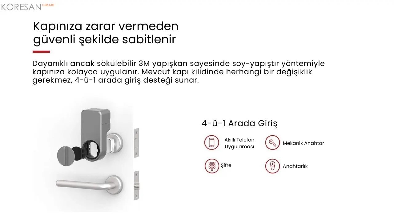 FX101 Tuya WiFi Akıllı Kapı Kilidi – Parmak İzi, Şifre ve Kumandalı