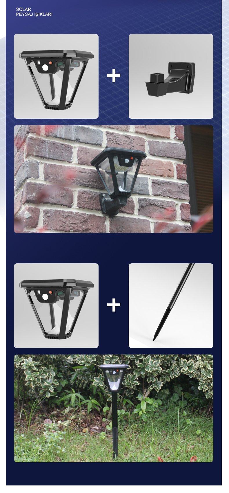  HS-V83 Solar Panelli 3 Modlu Kumandalı Hareket Sensörlü 100 SMD Ledli Şarjlı Duvar ve Bahçe Lambası İçerik