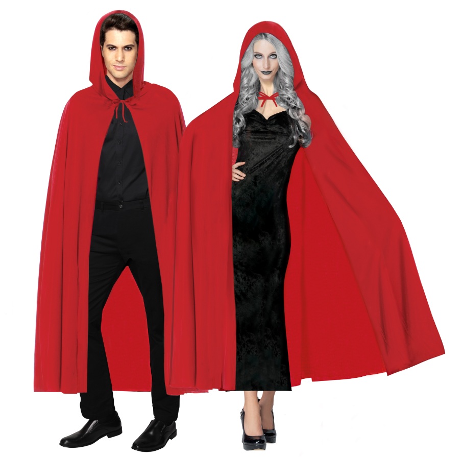 Kırmızı renk kapşonlu pelerin