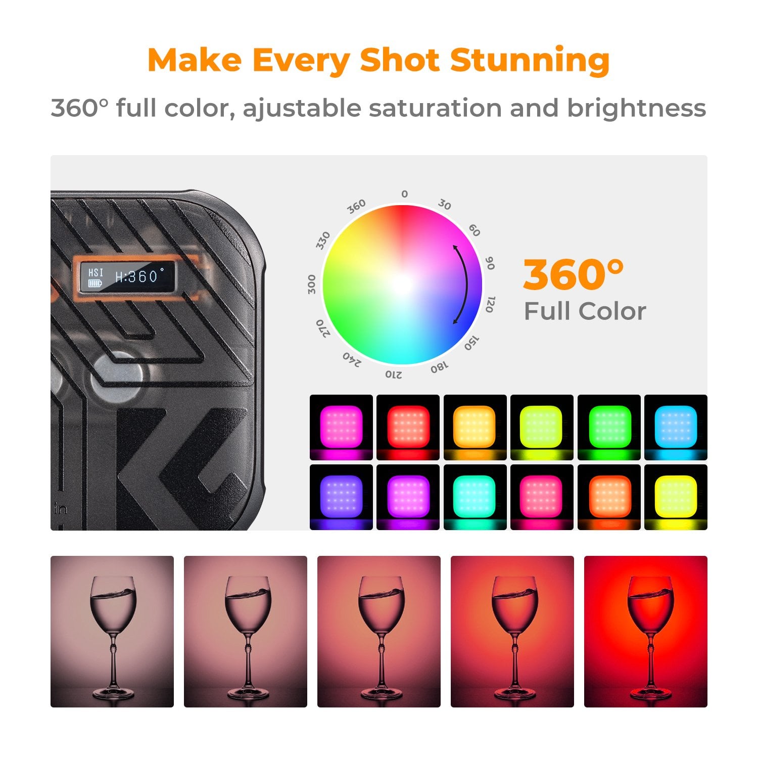 K&F Concept Pocket-Size RGB LED Video Light