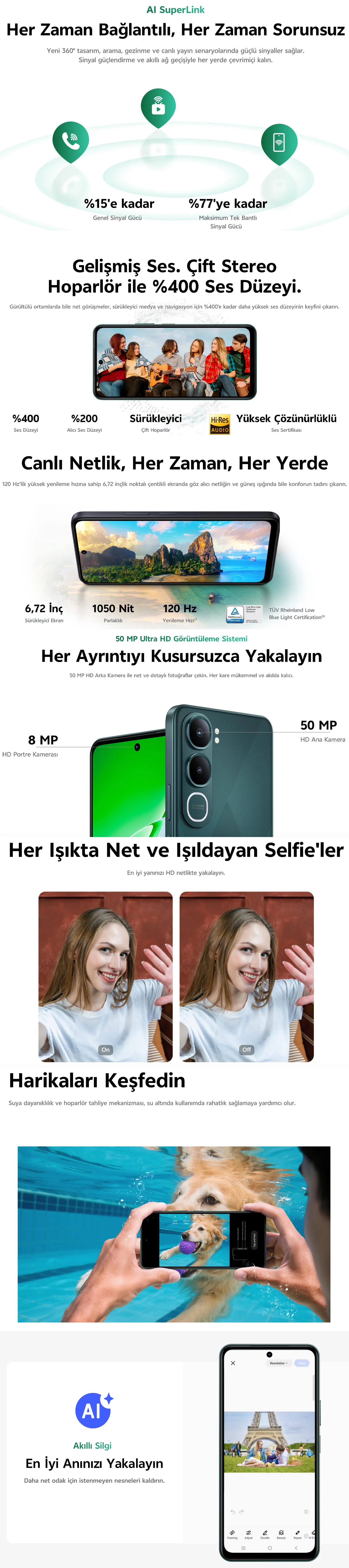 vivo Y31 5G %400 ses düzeyi özelliği