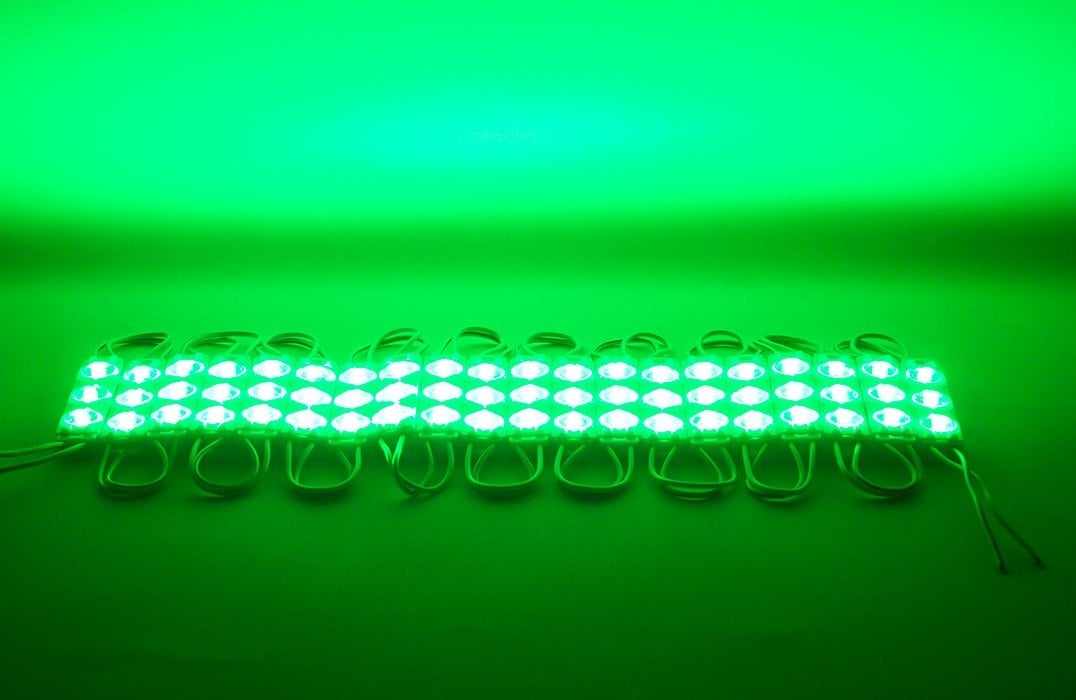 Powermaster 12 Volt 1.5 Watt Yeşil 2835 73 X 16 Mm IP65 195 – 210 Lümen 170 Derece Modül Led