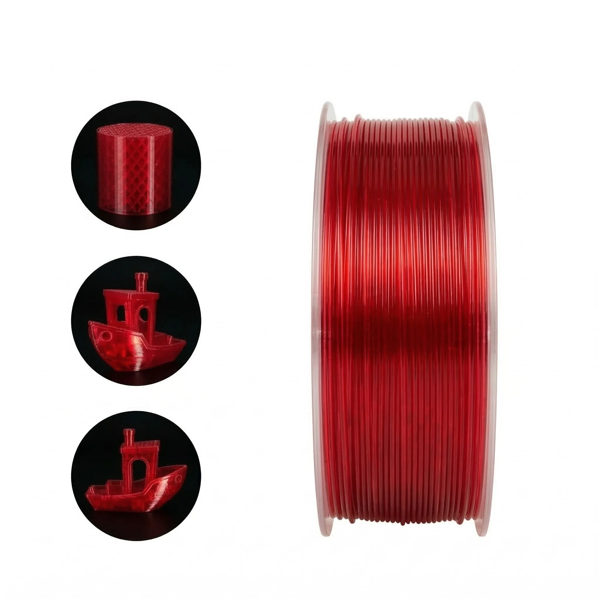 RhinoLab PETG SemiFlex Transparent Red Görseli