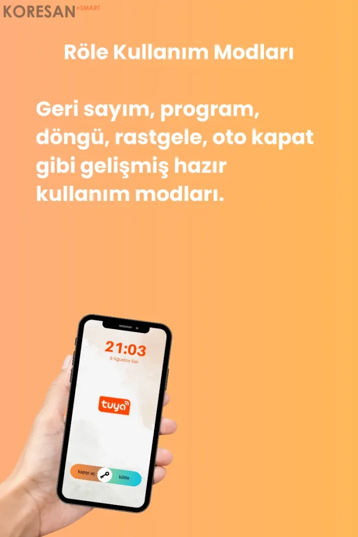 WiFi Kuru Kontak Röle geri sayım programlama rastgele ve inching modları