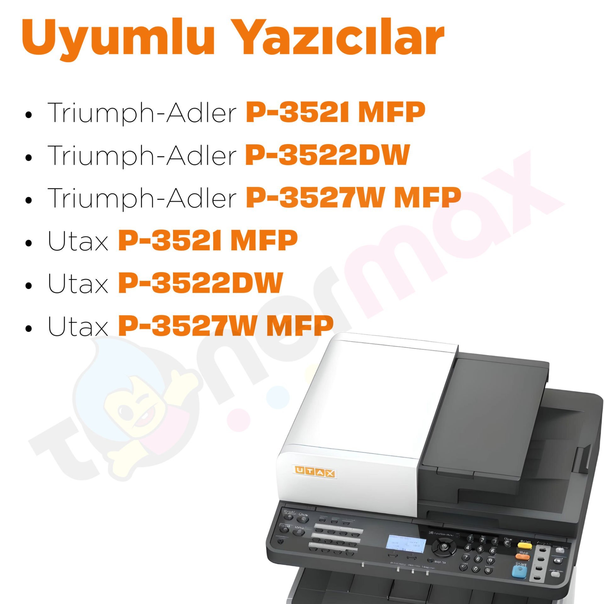 Utax PK-1010 Muadil Toner / P3521 / P3522 / P3527