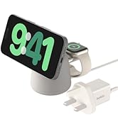 Belkin BoostCharge Pro 2'si 1 arada Kablosuz Şarj Cihazı Qi2 15W - iPho için MagSafe Uyumlu Şarj Cihazı...