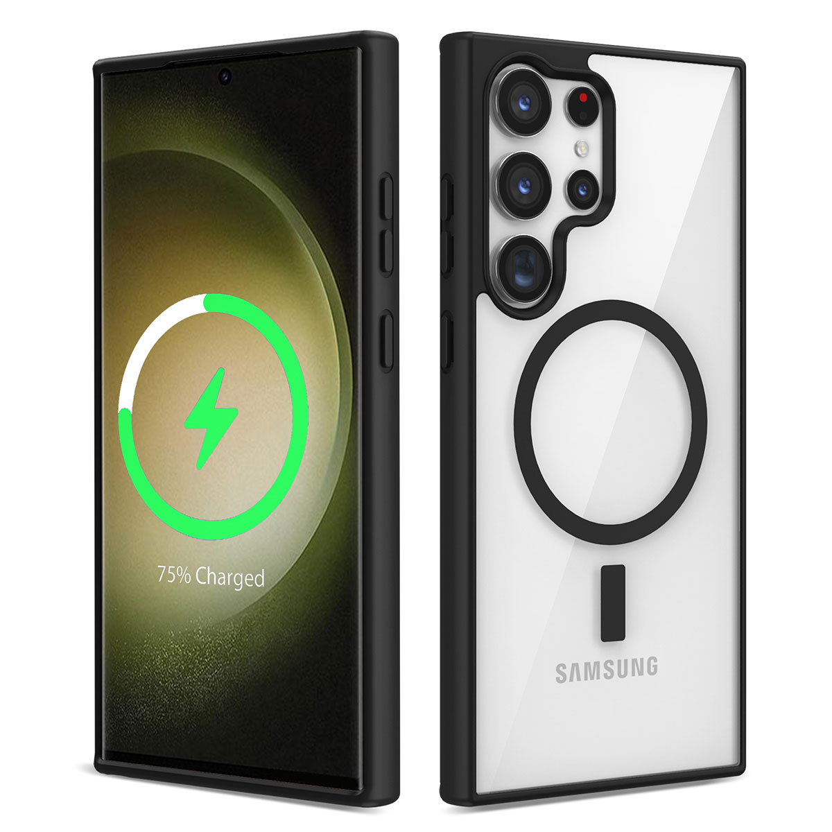 Galaxy S23 Ultra Kılıf M-safe Wireless Şarj Özellikli Silikon Zore Ege Kapak - 7