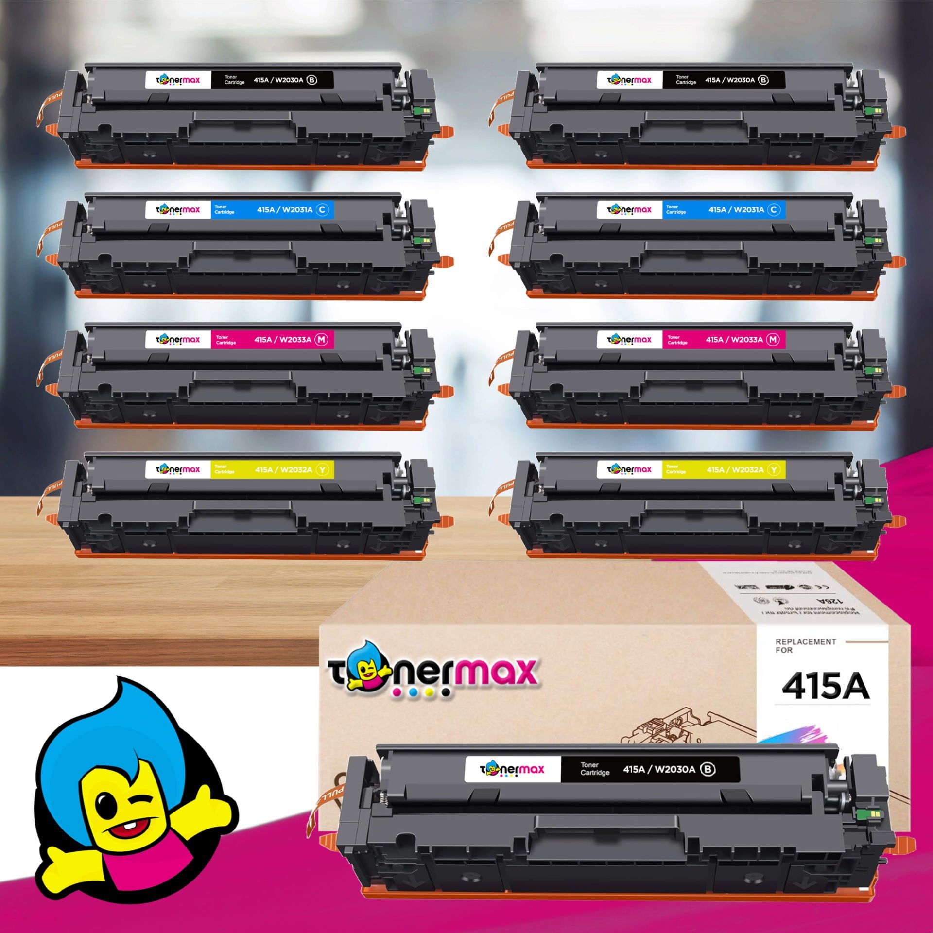 Hp 415A Muadil Toner Set Çipli - 2'li Avantaj Paket
