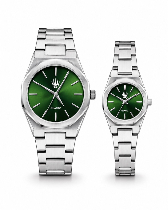 Dualis Silver Green saatin yeşil kadranı ve silver tonlu çelik kordonu