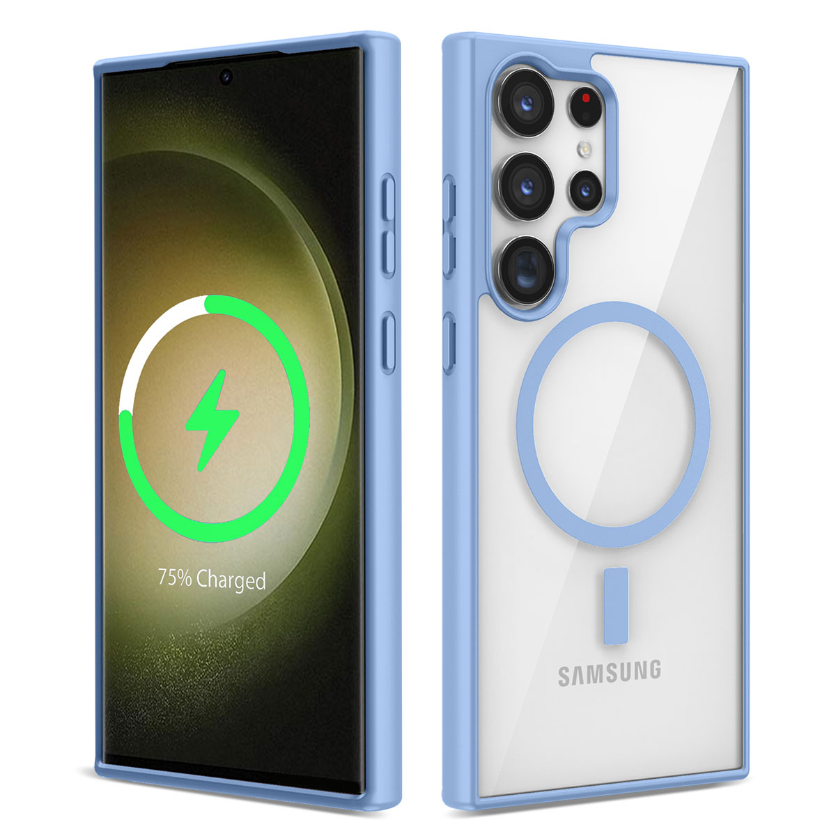 Galaxy S23 Ultra Kılıf M-safe Wireless Şarj Özellikli Silikon Zore Ege Kapak - 8
