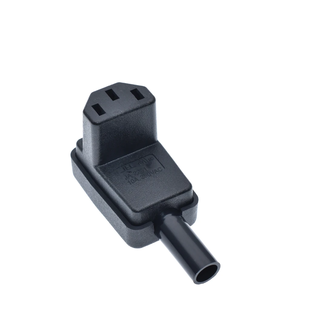 90 Degree Angled IEC 320 C13 Female Plug AC 10A 250V Power Cord Cable Connector,1pcs