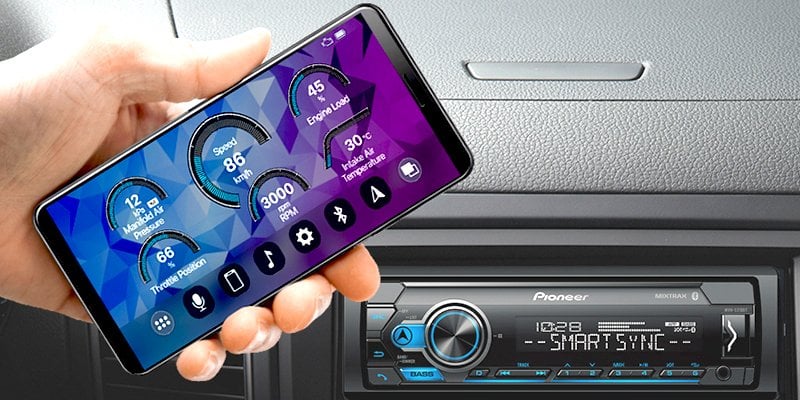pioneer mvh-s320bt usb-fm-aux-mp3 bluetooth'lu mekaniksiz oto teyp 4x50 watt