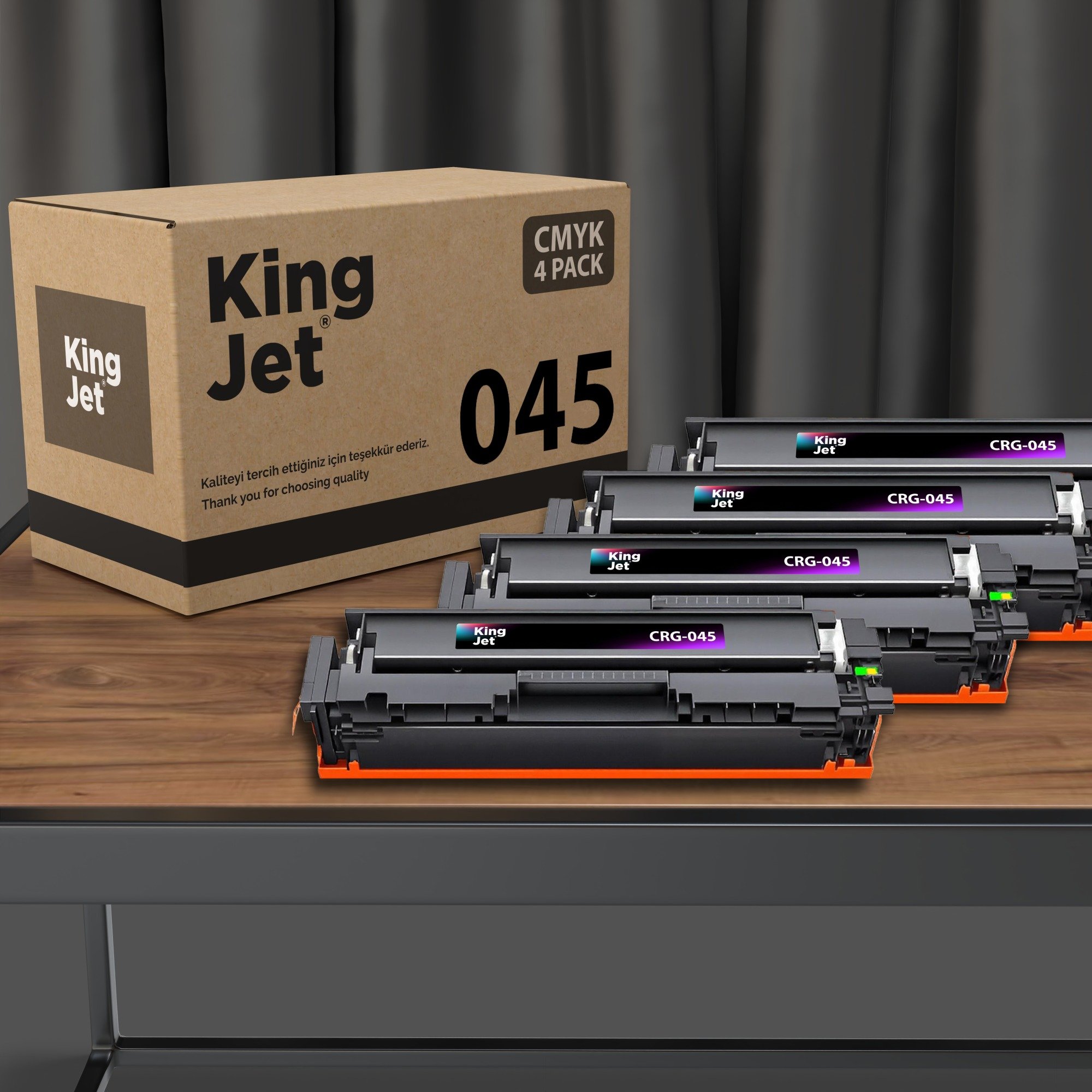 KingJET CRG-045 uyumlu çipli toner 20'li paket