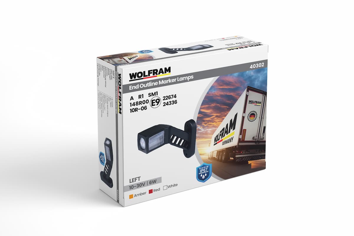 Dorse Boynuz Lamba Orta Desenli Sol E Belgeli Led Dorse İz Lambası