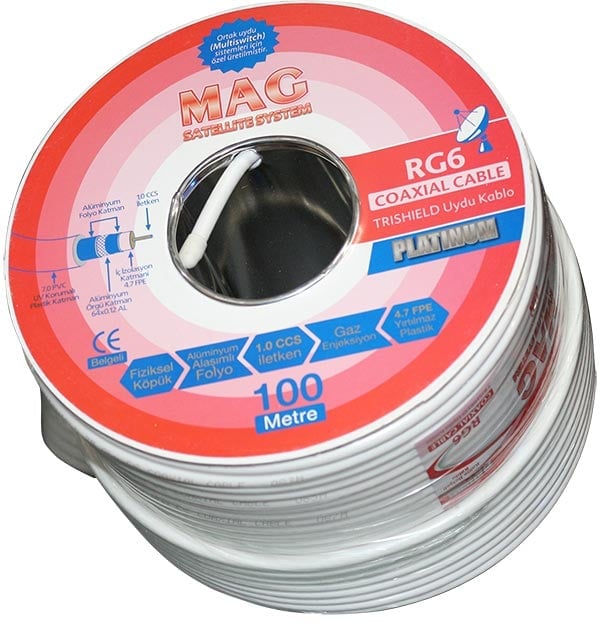 Mag Platinium RG6-U4 Trishield Anten Kablosu