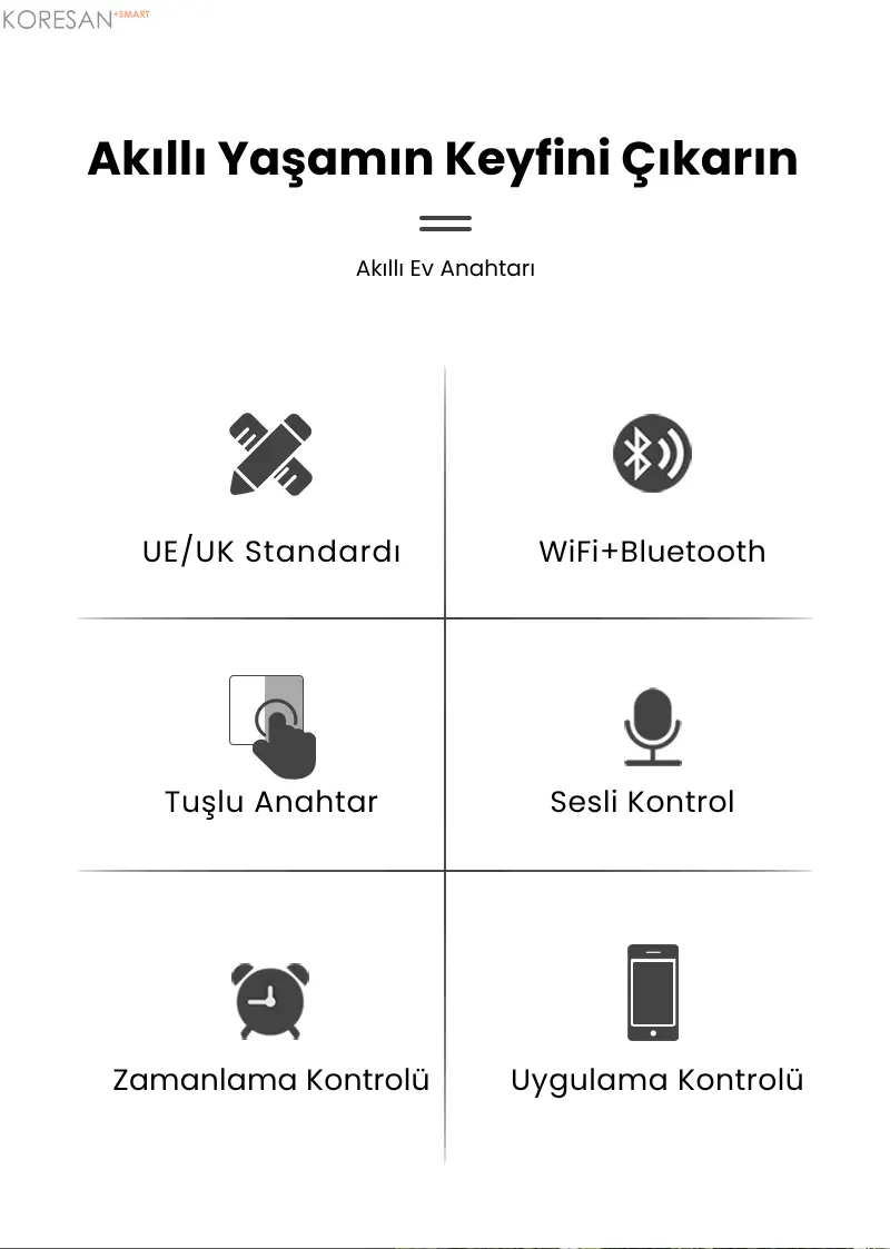 Tuya Zigbee Akıllı Duvar Anahtarı Siyah 1/2/3 Nötr Opsiyonel – KRSN Serisi nötrlü ve nötrsüz bağlantı