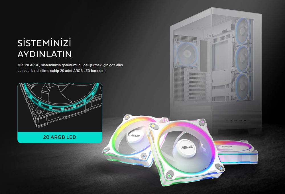ASUS Prime MR120 ARGB Fan - Triple Pack