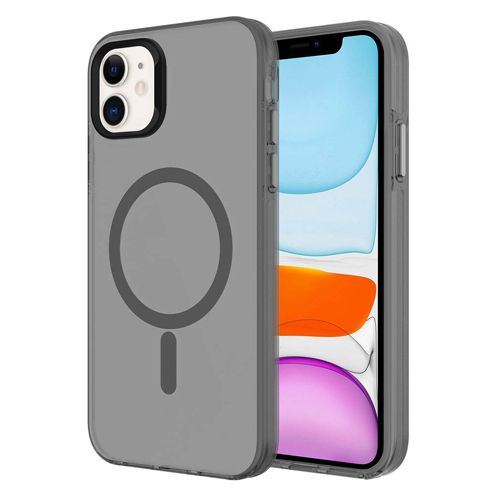 Apple iPhone 11 Kılıf Zore M-safe Şarj Özellikli Buzlu Transparan C-Pro Sert Kapak - 7