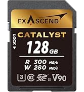 Exascend Catalyst 128GB SDXC UHS-II V90 Hafıza Kartı 4K UHD 280MB/s'ye kadar Yazma Hızları, UHS-II, Cl...