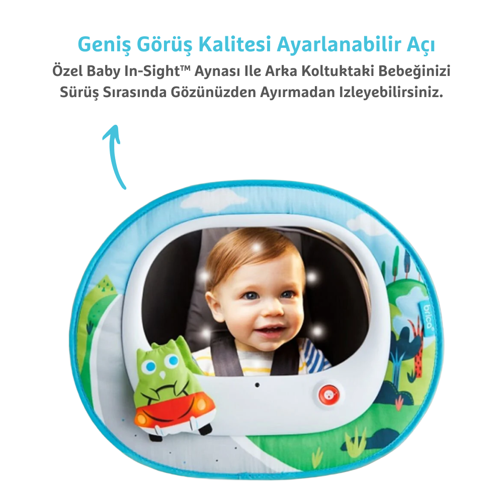 Munchkin Cruisin’ Desenli Bebek Araba Görüş Aynası – Kolay Montaj, Şık Tasarım görsel